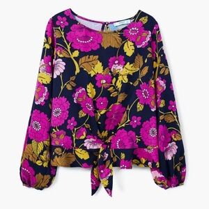 Mango Floral Print Blouse